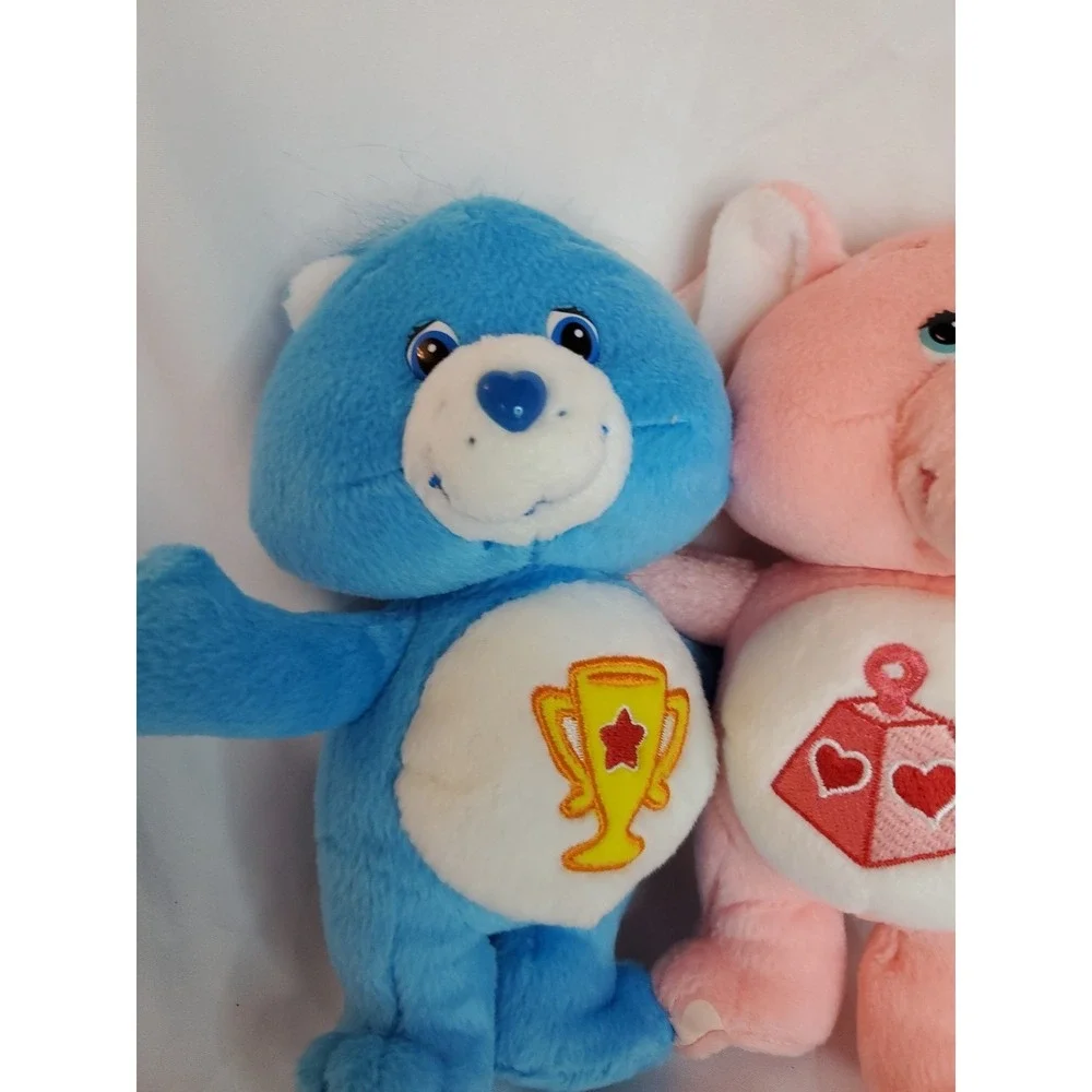 2003 Care Bear Cuddle Pair Plush Champ Bear & Lotsa Love Elephant 7
